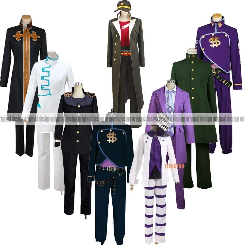 JJoJo's BBizarree Adventure Giorno Giovanna Bruno Bucciarati Guido Mista Narancia   Clothing Cosplay Costume,Customized Accepted