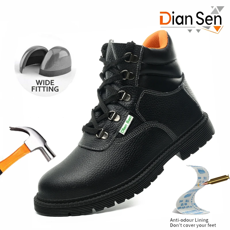 

Men Safety Shoes Steel Toe Cap Work Sneakers Construction Protective Work Shoes Anti-smash Anti-puncture Indestructible Shoes