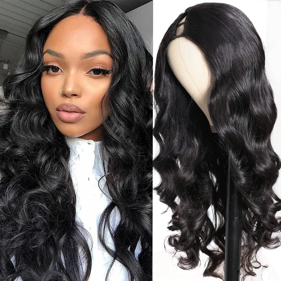 Body Wave Human Hair Wigs Glueless Wig Human Hair Ready To Wear U part Wig Human Hair V Part Brazilian Wigs On Sale Glueless