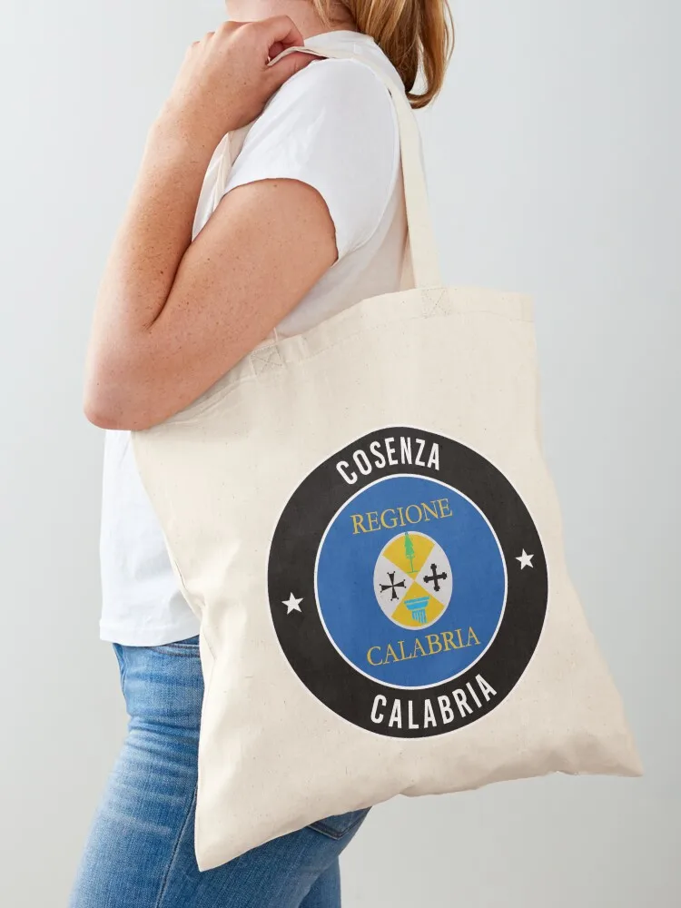 

Cosenza Calabria Region Flag Tote Bag Beach bag Candy bags shopper bags Fabric bag