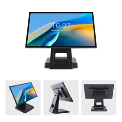 15.6 Inch 4G+64G Android 14 Cash Register, 1920*1080 FHD Touch Screen, Steel Stand POS Menu, SalesPlay Loyverse Restaurant POS