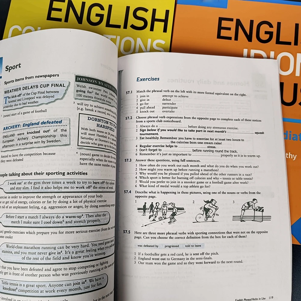 3 Book English Color Printing English Vocabulary In Use Collocations idioms phrasal Verbs advanced or intermediate English