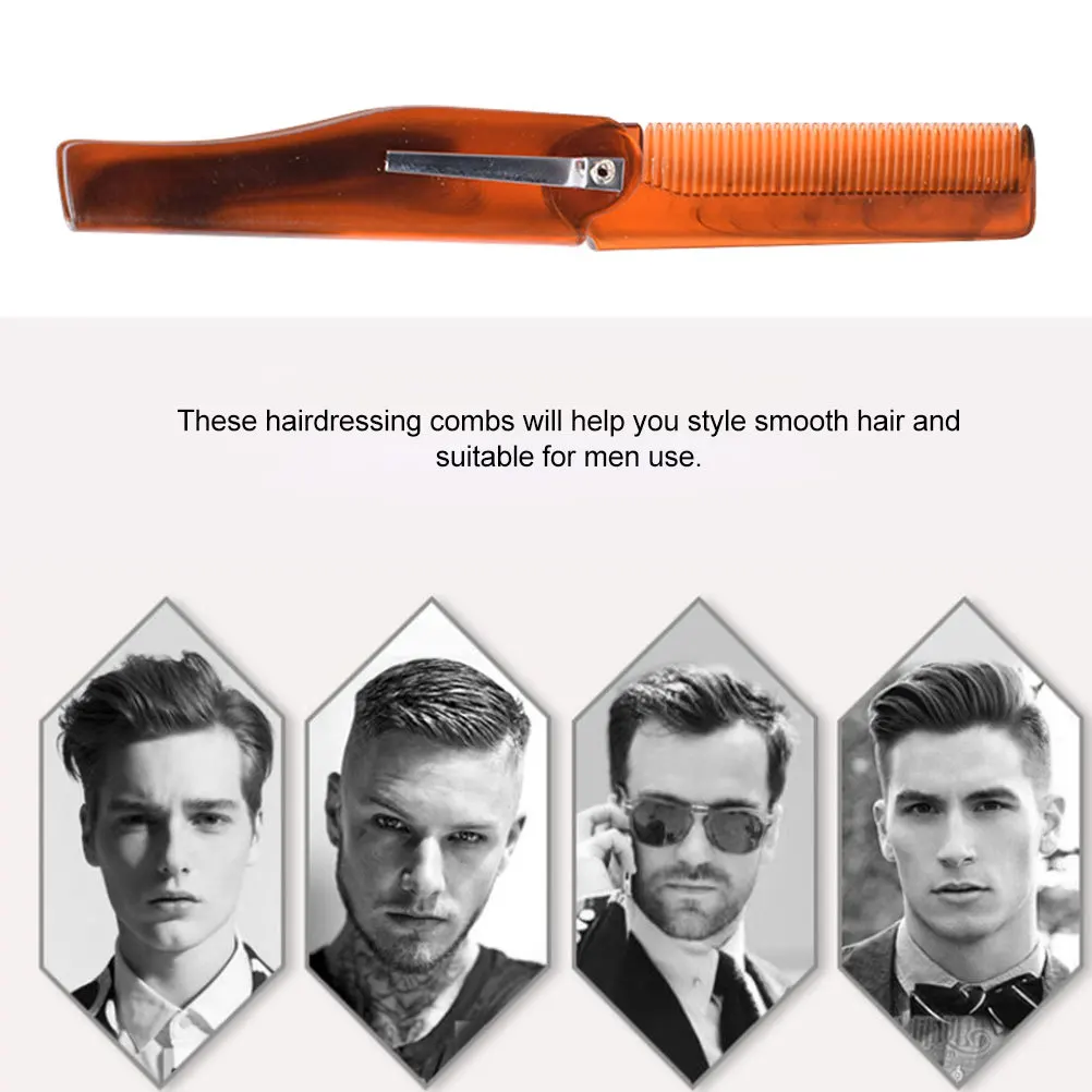 

4Pcs Portable Folding Comb Oil Hair Brush Styling Tool for Men Salon Use Prevent Static and Oil Hair Brush