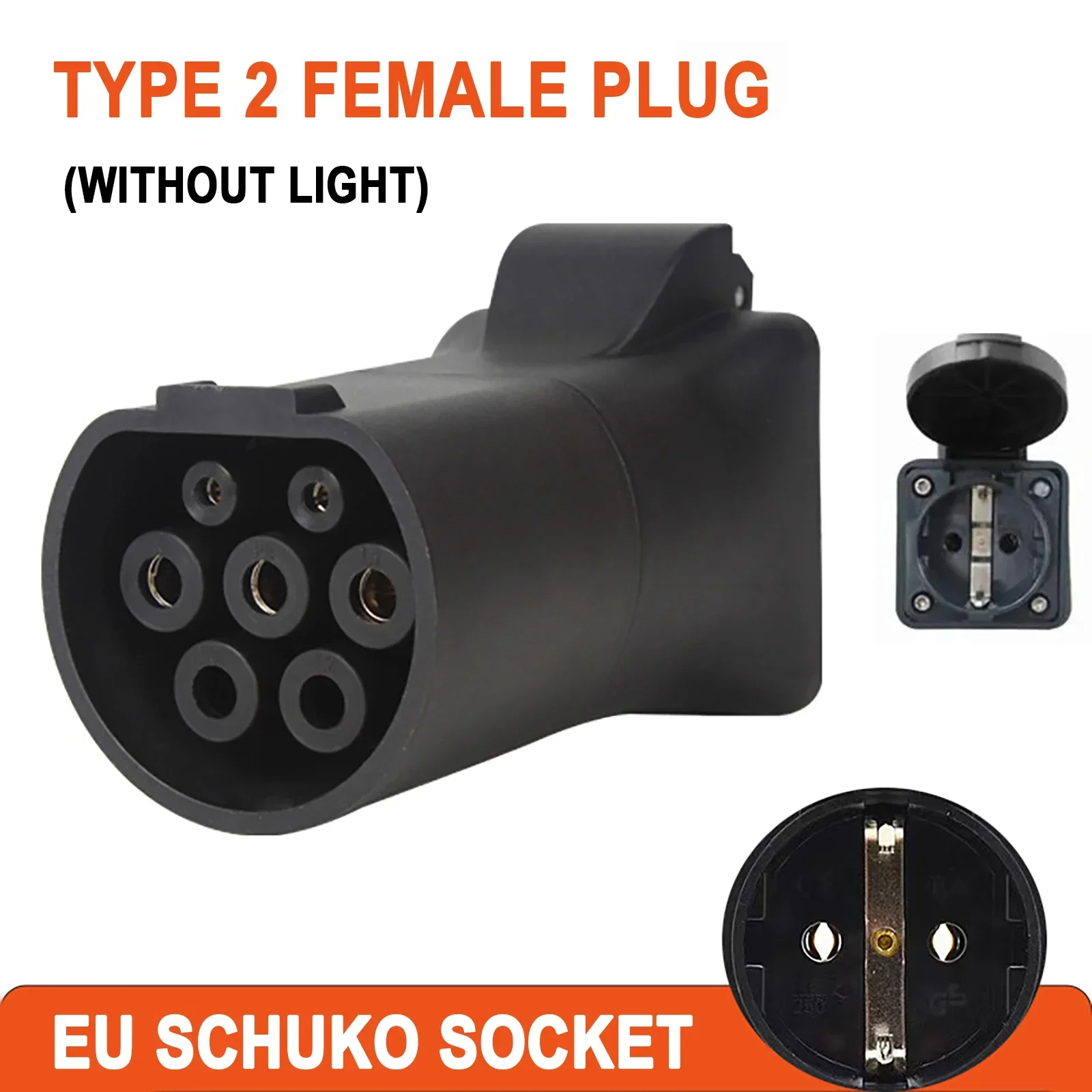 

470Ω V2L TYPE 2 Female to Schuko / Universal Socket EV Car Discharge Adapter For MGZS MG4 MG5 Marvel R (need car supports V2L)
