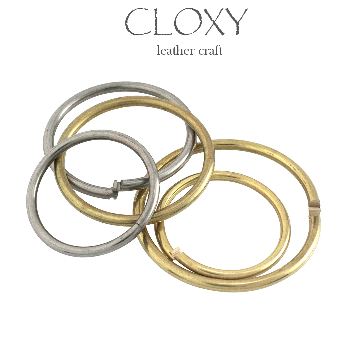 2pcs Brass/stainless Steel Lock O Ring Key Ring Loop Quick Release Keychain Loop Split Rings Leather Garment Accessories