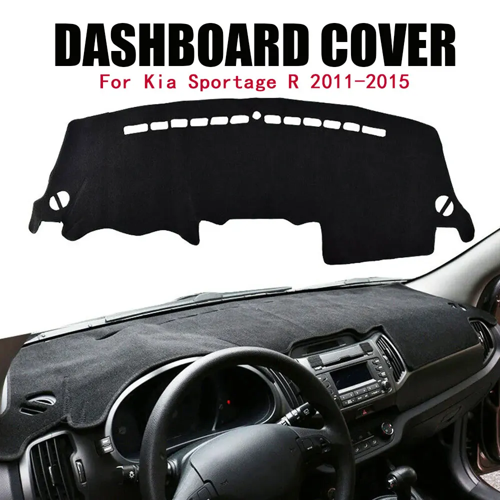 For Kia Sportage 2011- 2015 SL Anti-Slip Leather Mat Dashboard Cover Pad Sunshade Dashmat Carpet Anti-UV Car Accessories R 2014