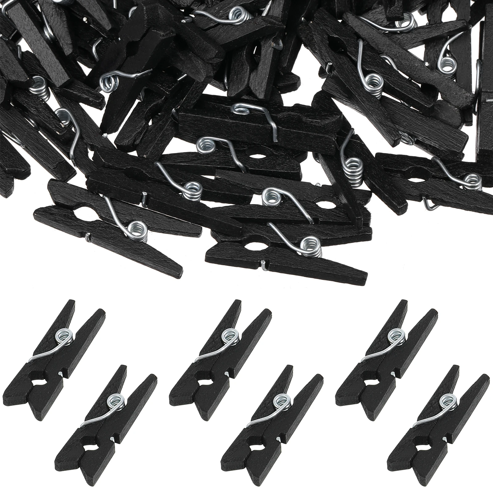 

100 pcs Mini Wooden Clips Colorful Tiny Clothespins Heavy Duty Rust Resistant Natural Wood Craft Photo Folder Pins Home