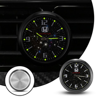 1PCS Car Center Console Air Conditioner Quartz Luminous Clock Watch For Honda Mugen Jazz Insight Freed Fit CRV Civic Accord City