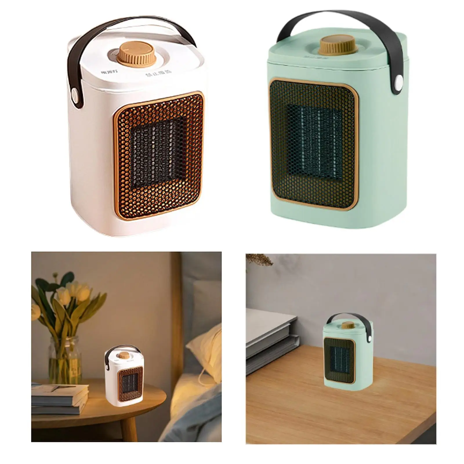 Compact Electric Heater Quick Heating Low Noise Efficient Home Decor Adjustable Portable for Bathroom Indoor Home Office Kitchen