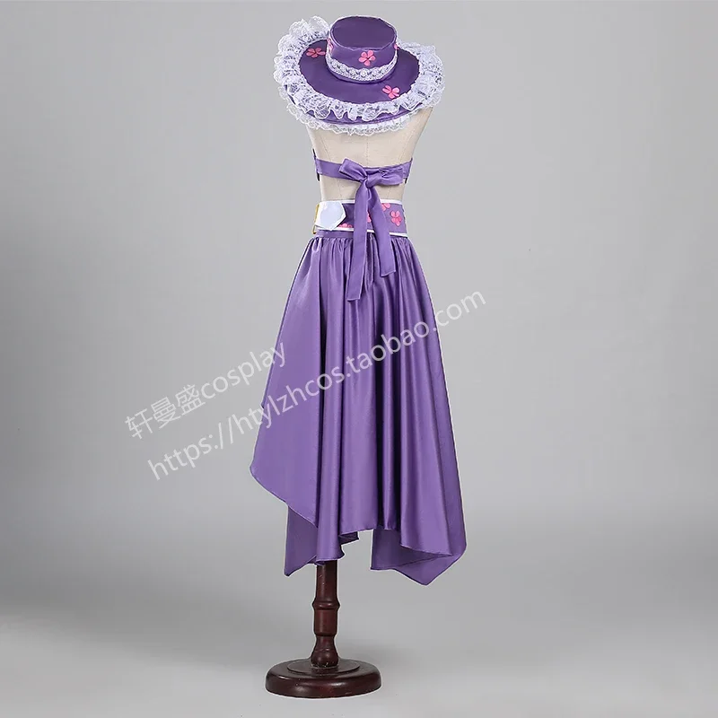 One Piece Robin Cosplay 15 Anniversary Purple Nico Robin Dress Costume Cosplay Custom Made Halloween Christmas Fancy Dress