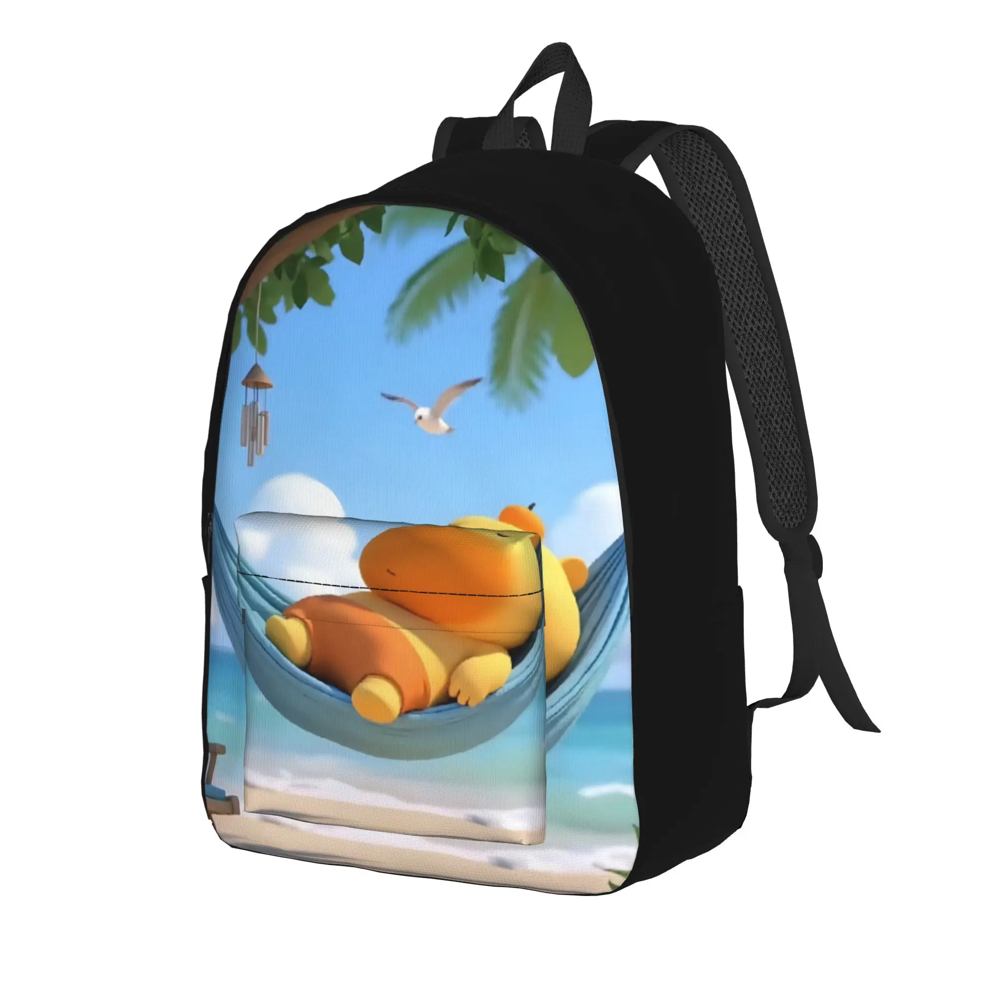 Lulu Storage Bag Back to school season round belly hippo   Fashionable Backpack