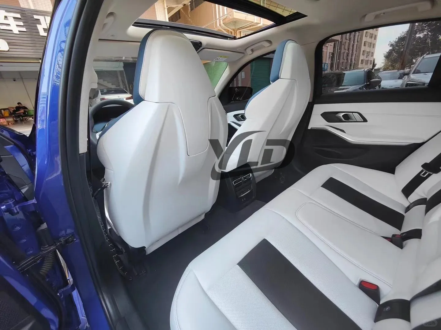 YLD Custom Fit Car Interior Seat Kits Covers For Full Set 5 Seaters Top Quality Leather For Bmw 7 5 3 1 Series X5 X3 Front Rear