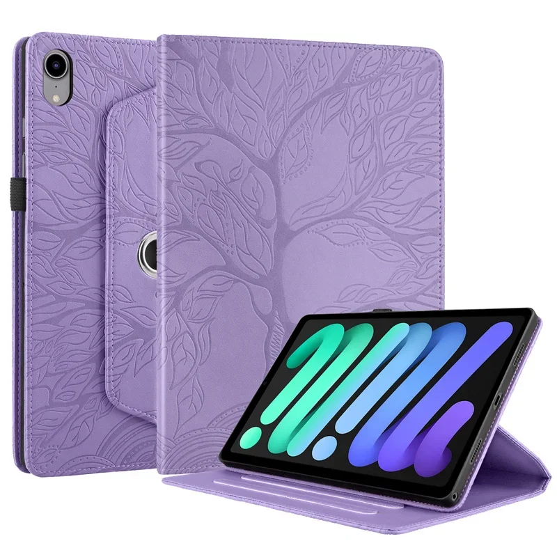 For iPad Mini 7 2024 Tablet Cover Tree Imprinted Wallet Stand Case Funda For iPad Mini 6 Cases For iPad Mini 7 Cover 8.3