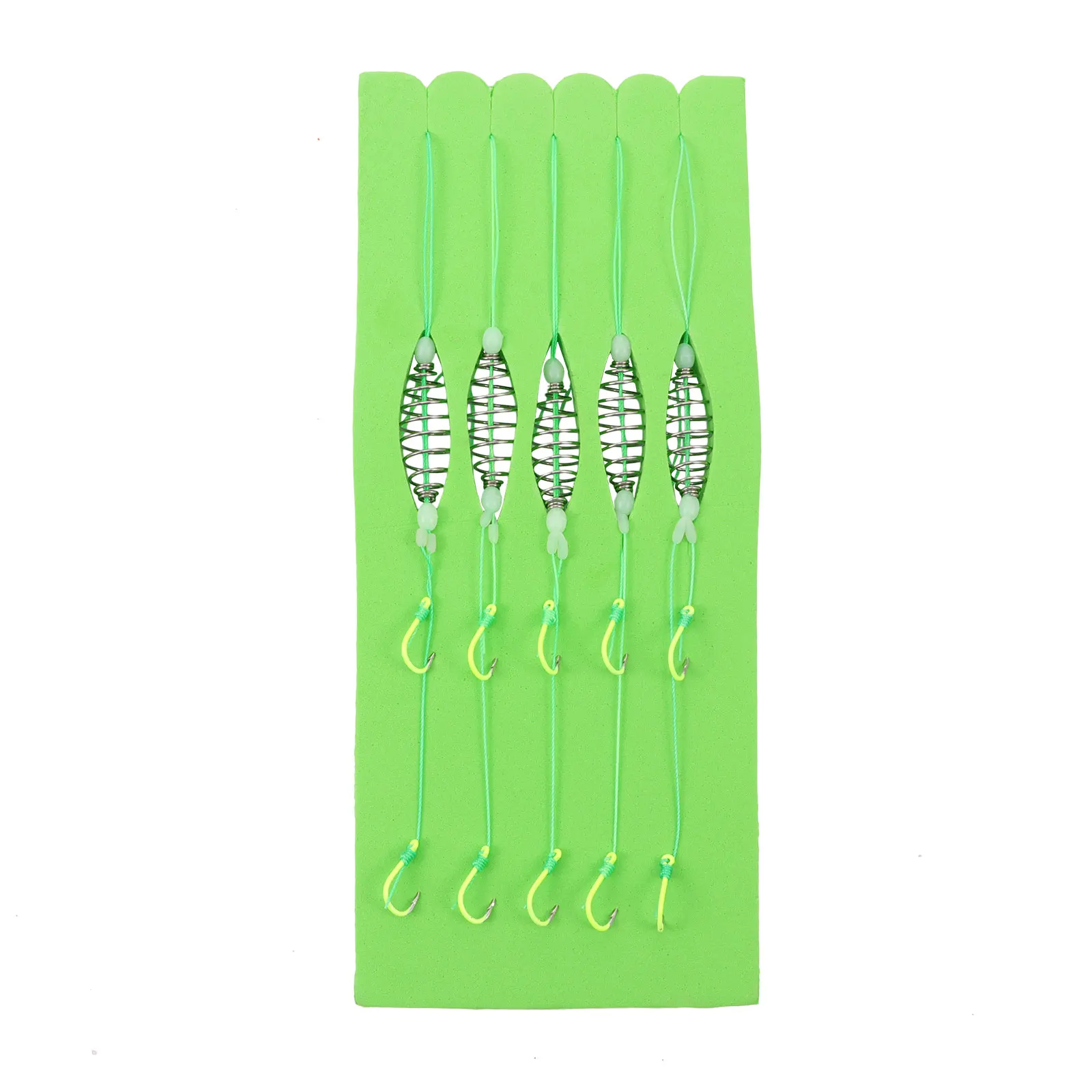 

5pcs Anti-winding Hooks Spring Feeder Hook Durable PE Silicone Steel Fishing Feeder Lure Trap Hooks Accessories