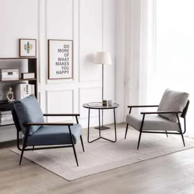 Italian Simple Style Chairs Living Room Armrest Relax Bedroom Nordic Chair Designer Lazy Single Woonkamer Stoelen Furniture