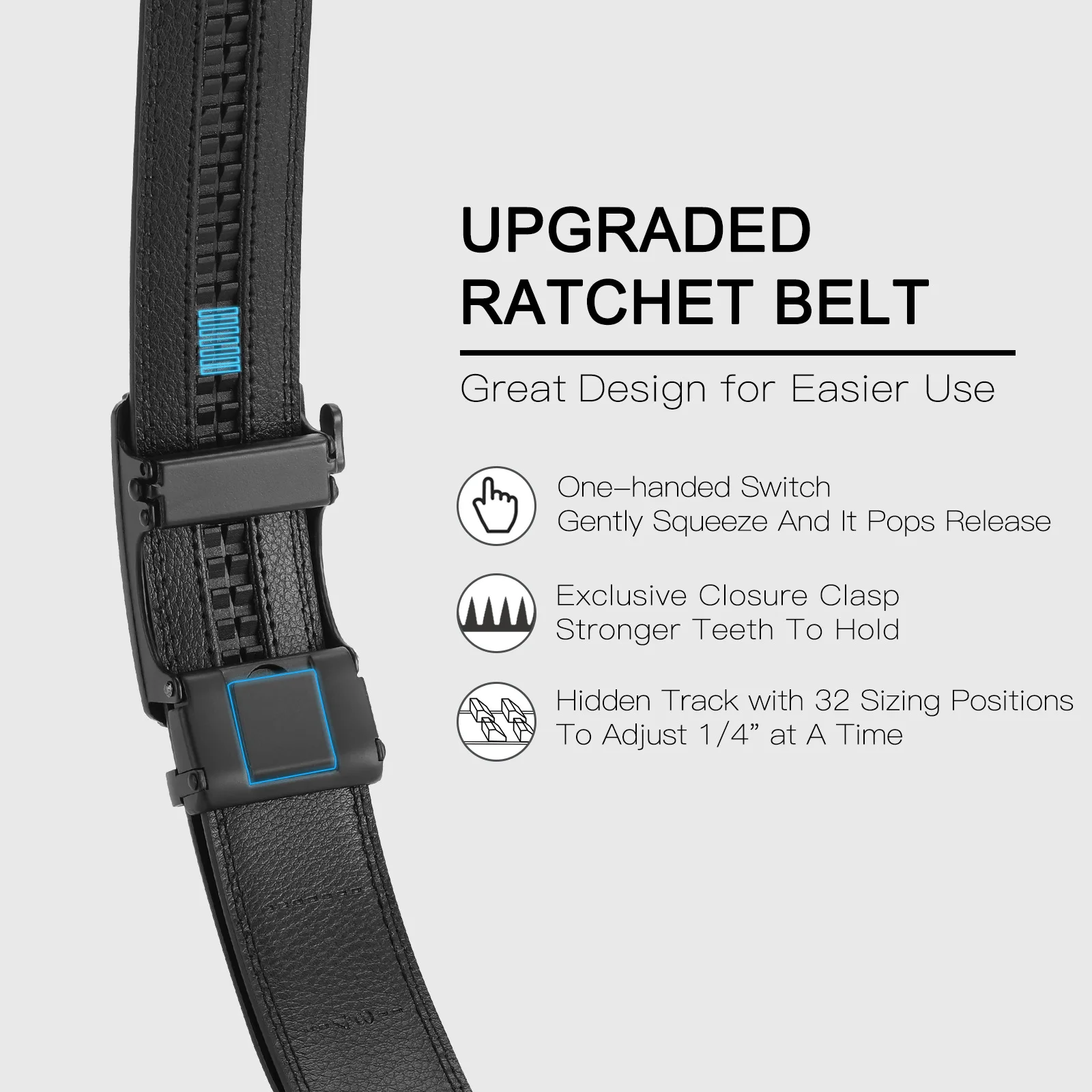 حزام كبير الحجم بإبزيم تلقائي طويل جدًا للرجال الكبار الطويل، 130 140 150 160 170 180 سم حزام أعمال جلدي مع مشبك معدني