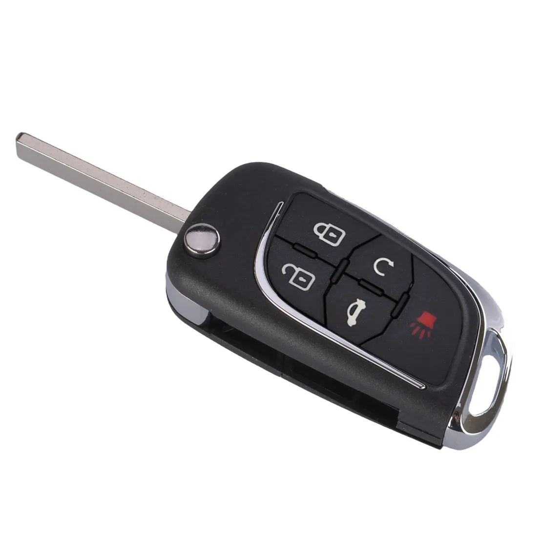 5 Buttons Flip Smart Fob Keyless Entry Remote Folding Key Shell Case Cover fit for Chevrolet Opel Vauxhall Holden GMC Buick view 3