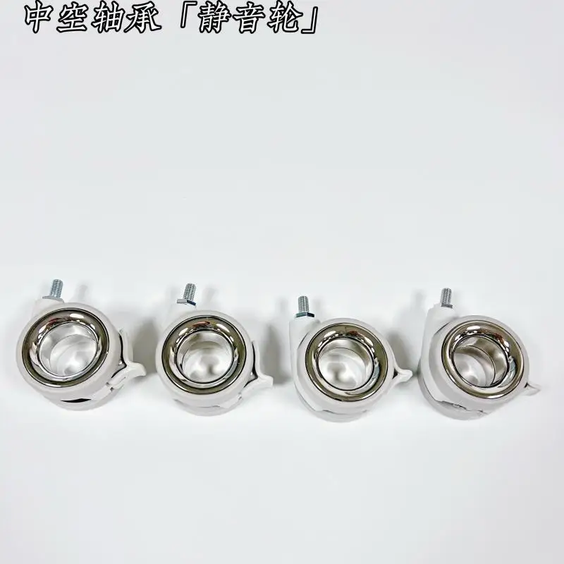 2.5 Inch Silent Alloy Hollow Swivel Casters PU Furniture Wheels for Height Adjustable Desk &