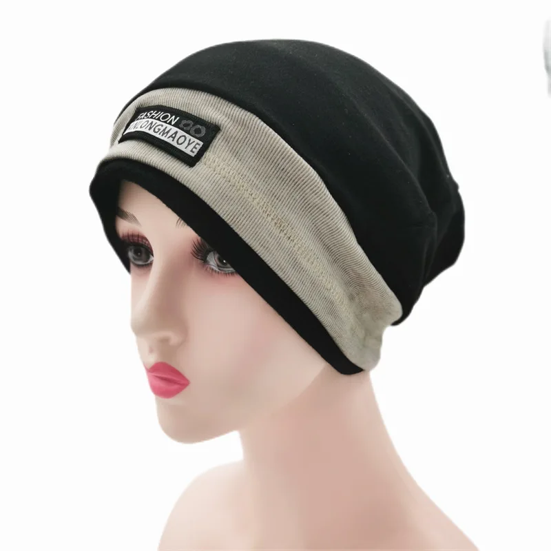 

New Hats Women's Autumn and Winter Baotou Hat Fashion Pullover Cap Men's Knitted Headscarf Caps Nightcaps beanies for men