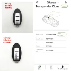 2/3 button Smart Remote Car key Fob 433mhz 4A Chip For Nissan Xtrail X-Trail Qashqai 2014 2015 2016 2017 S180144104 NO LOGO