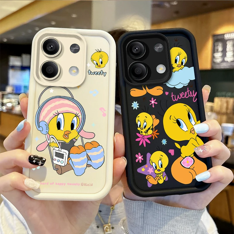 Funny Cartoon Tweety Bird Phone Case For Redmi Note 13 12 Pro Plus Note 13 12 11 10 9 Pro 14C 12C 10C 9C A3 A2 A1 Silicone Cover