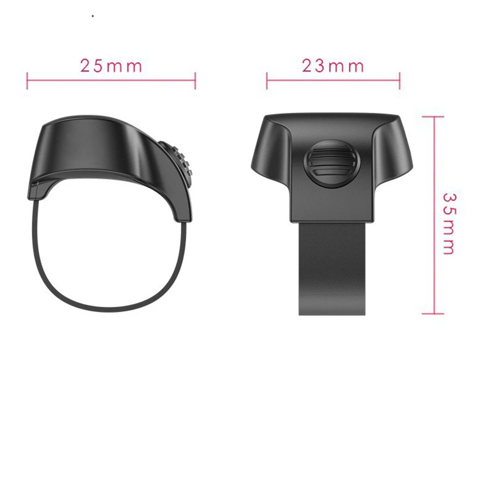 휴대용 미니 블루투스 5.1 휴대폰 셀카 셔터 리모컨 링, 무선 스마트 리모컨 링 (블랙)