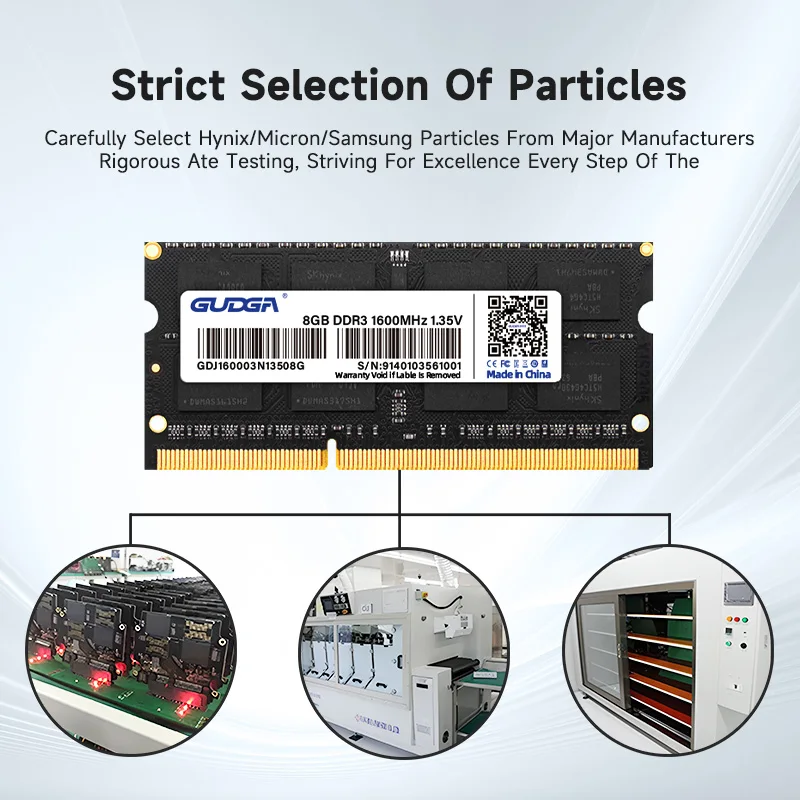 GUDGA Ram DDR3 Meomry SODIMM 4gb 8gb Memoria1600MHz For Laptop Notebook Computer Accessories