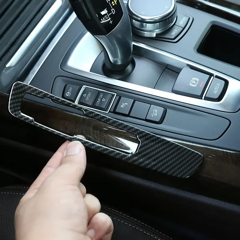 

For BMW X5 F15 X6 F16 14-17 ABS Carbon Fiber Car Center Console Mode Button Frame Cover Trim Stickers Car Accessories (LHD RHD)
