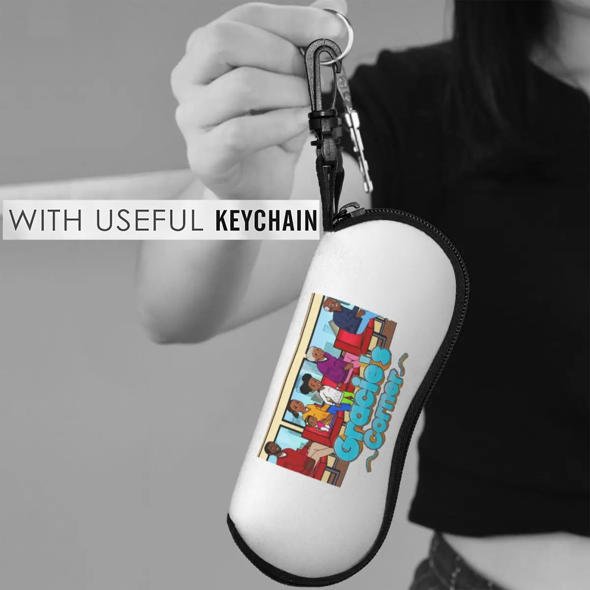 Gracies Family Corner 귀여운 포닉스 송 쉘 안경 케이스 보호용 선글라스 박스 여성 남성 소프트 안경 가방 파우치