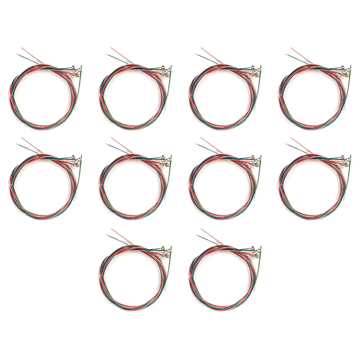 N18R 10 juegos de 6 uds cuerdas de cobre puro para guitarra clásica y cuerdas de ukelele accesorios de piezas de guitarra cuerda de colores
