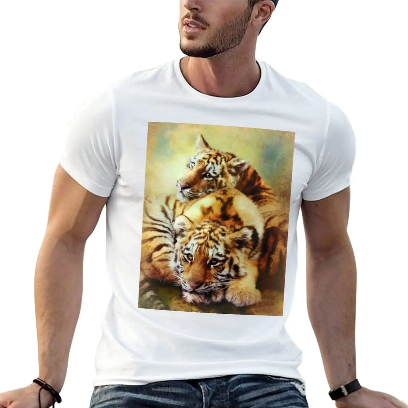 

Petit Tigres T-Shirt man t shirts for men t shirt man plain cotton t shirts high quality T-shirt