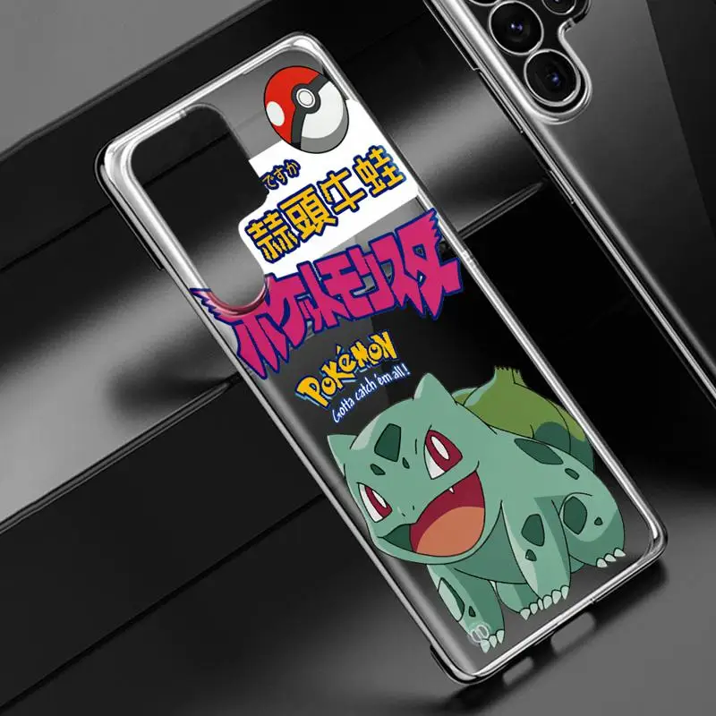 phone case for Samsung Galaxy S24 s23 Ultra FE cases s20 s21plus s22 borderless cooling clear funda Bulbasaur Squirtle Cool Duck