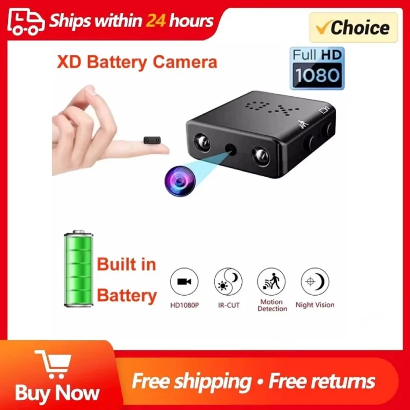 XD Mini Camera Full HD 1080P Surveillance Home Security Camcorder Night Vision Micro Cam Motion Detection Video Voice Recorder