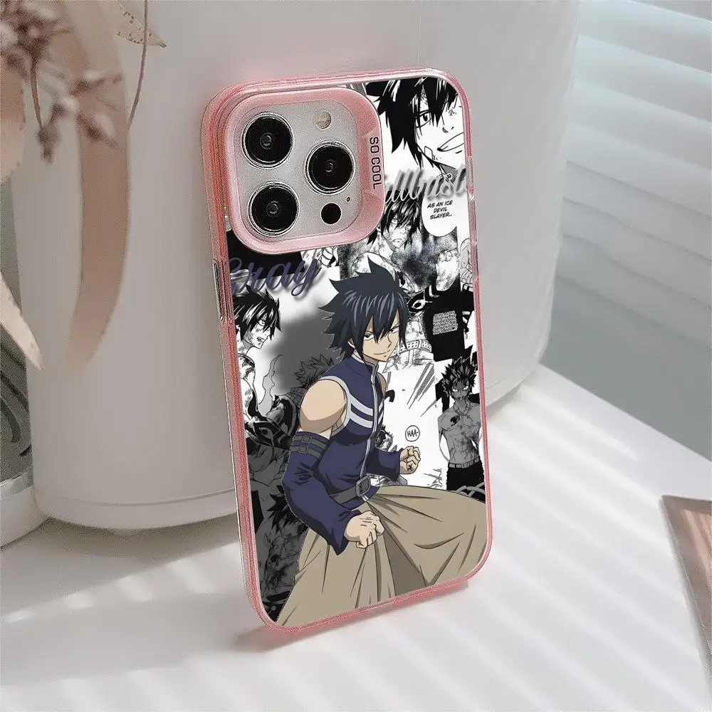 حافظة لهاتف آيفون 17 16 15 14 13 12 11 X XR XS 8 7 Air Pro Max Plus غطاء ملون وردي شفاف