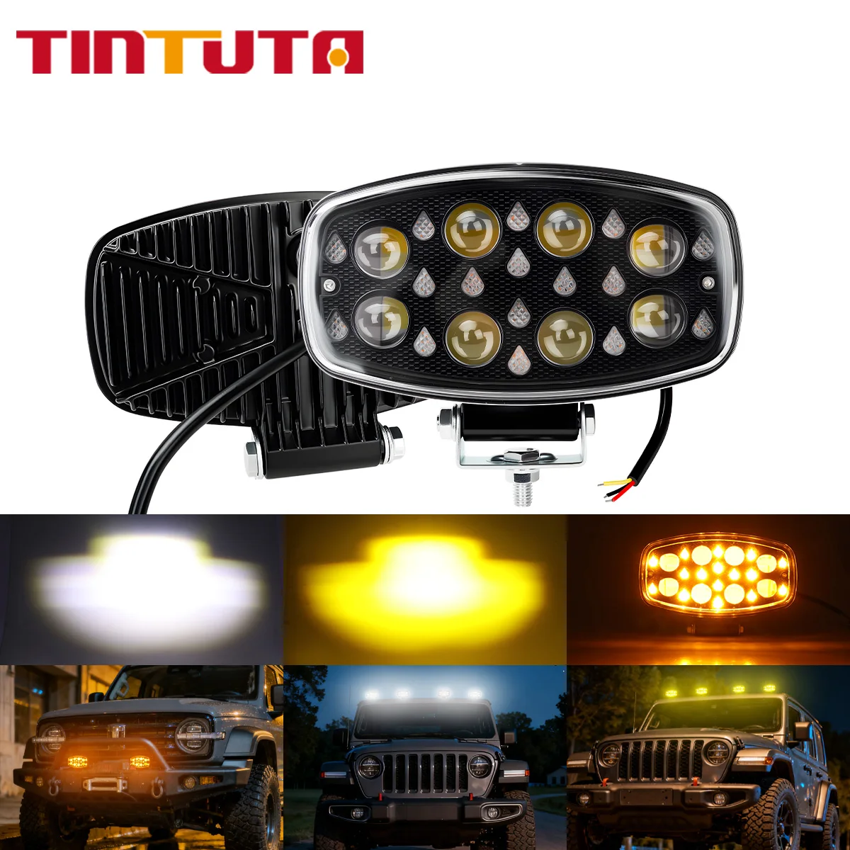 

1/2pcs 3 INCH Round Work Light 30W 5Color Day Driving Spotlight for 4x4 Off-road Truck SUV RV Tractor Flash Warmming Light 12V