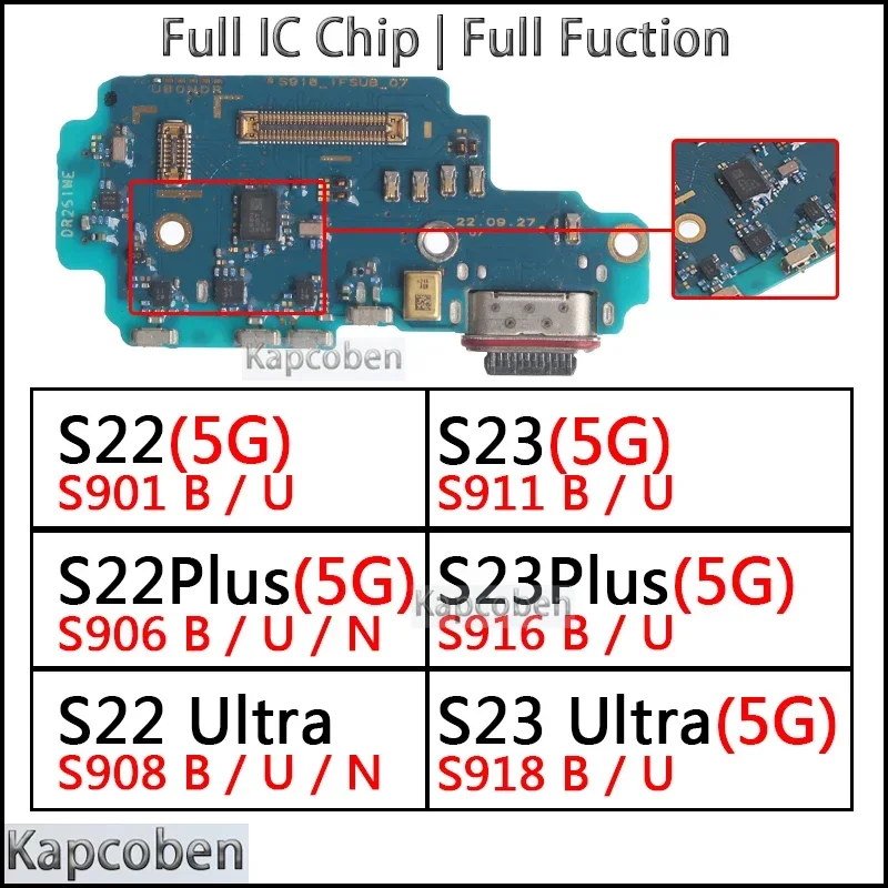 

Usb Dock Charger Port for Samsung Galaxy S22 S23 Plus Ultra S901 S906 S908 S911 S916 S918 B U N Charging Board Module