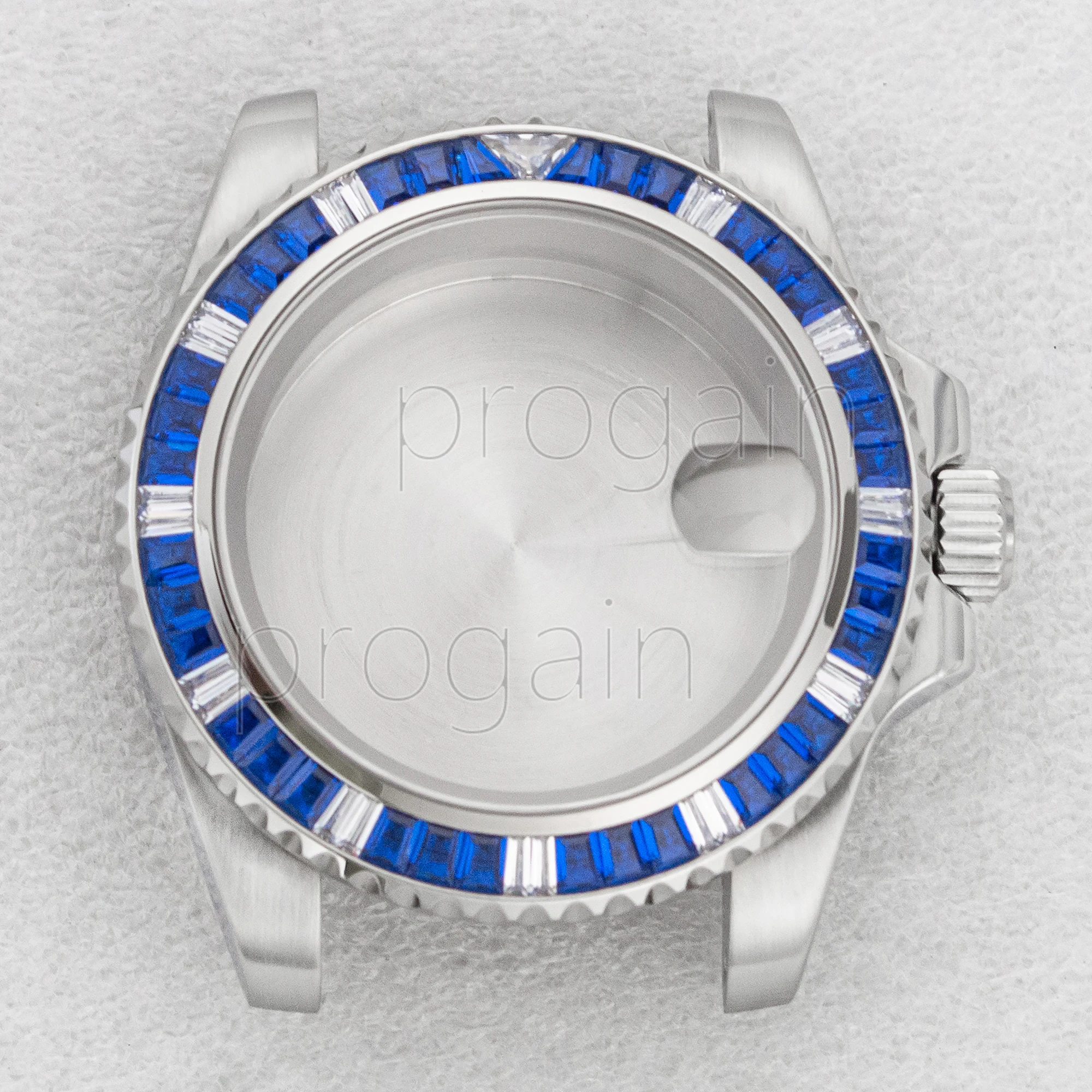 

Sapphire Glass Stainless Steel Case NH35 Diamonds Watch Case 10ATM Waterproof for NH35 NH36 NH34 Movement SUB GMT 28.5MM Dial