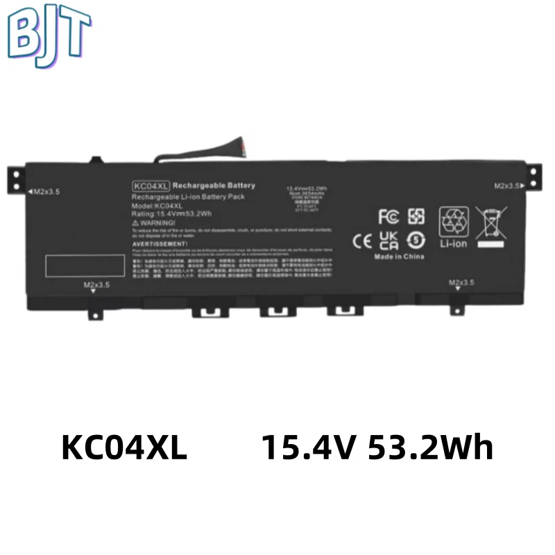 

15.4V 53.2Wh Li-on KC04XL Laptop Battery For HP Envy X360 13-AG 13-AQ 13-AH HQ-TRE TPN-W133 TPN-W136 HSTNN-DB8P HSTNN-IB8K