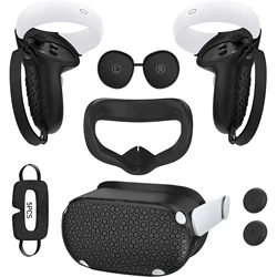 Silicone Protective Cover Shell Case For Oculus Quest 2 VR Headset Head Face Cover Eye Pad Handle Grip Button Cap VR Accessories