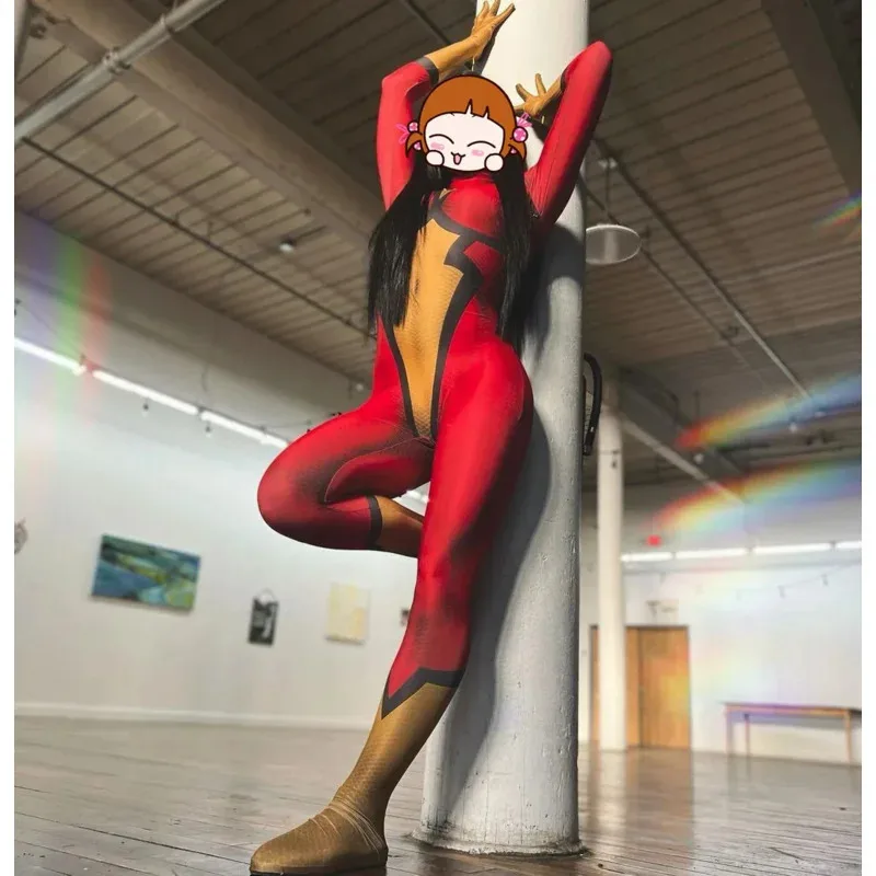 

Women Cosplay Costume Spiderwomen Adults Kids Girls Superhero Zentai Halloween Bodysuit Party Jumpsuit No mask