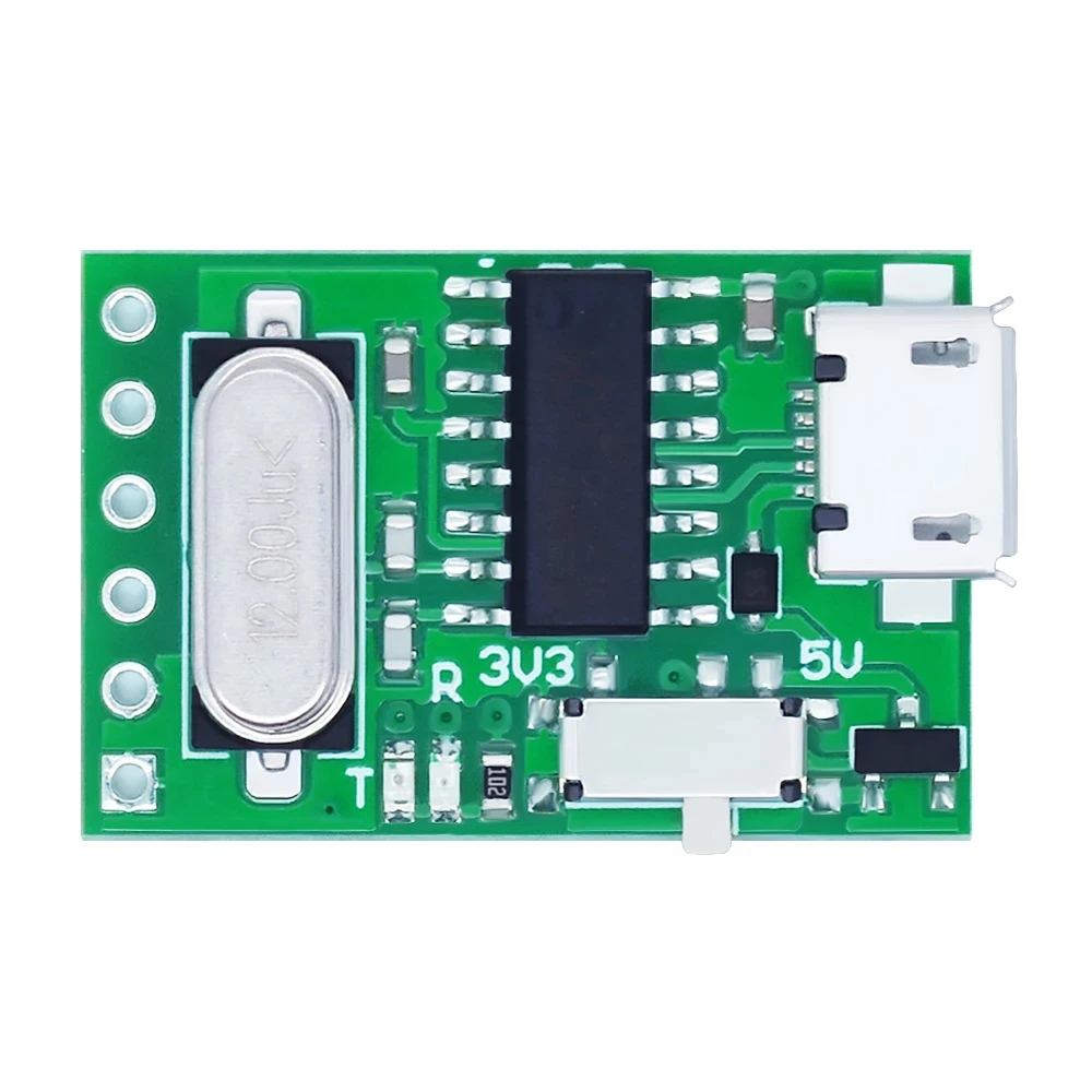 1Pcs USB to TTL converter Micro UART module CH340G CH340 3.3V 5V switch for downloader pro mini