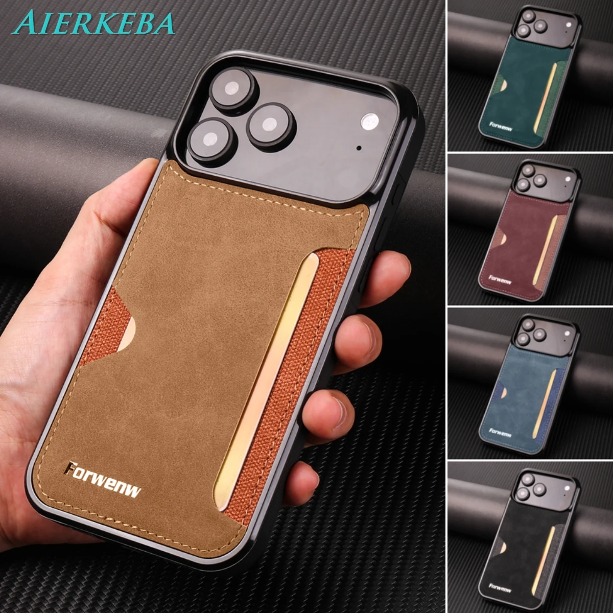 PU-Leder-Handyhülle für iPhone Air 17 16 15 14 13 12 11 Pro Max 16E Mini XS XR SE 7 8 Plus SE Retro-Kartenhalter-Brieftaschen-Abdeckung