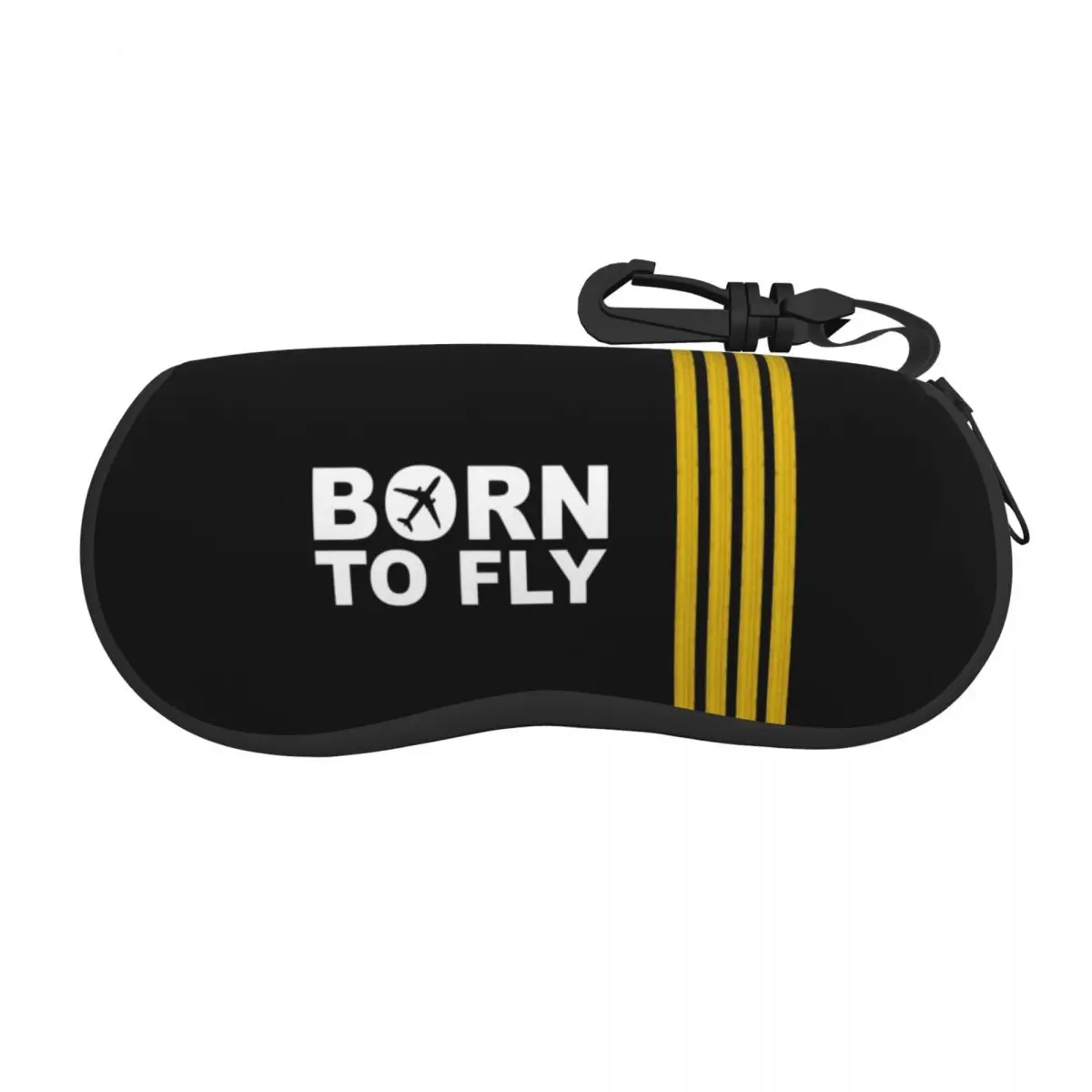 

Captain Stripes Flight Pilot Sunglasses Case Neoprene Zipper Aviation Airplane Shell Eyeglass Case Protective Box For Glasses