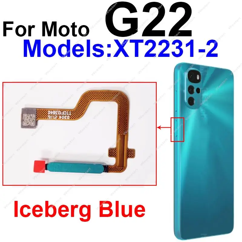 Home Button Fingerprint Sensor Flex Cable For Motorola Moto G22 G32 G42 G52 G72 G82 Home Touch ID Sensor Flex Ribbon Repair Part