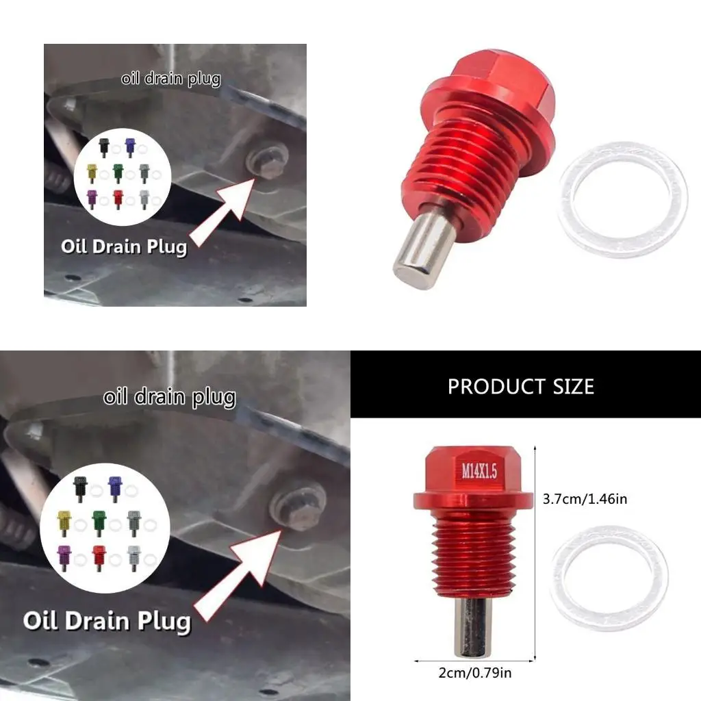 

31BC Universal Sump Drain Nut Bolt Screw Aluminum Oil Drain Plug with Gasket