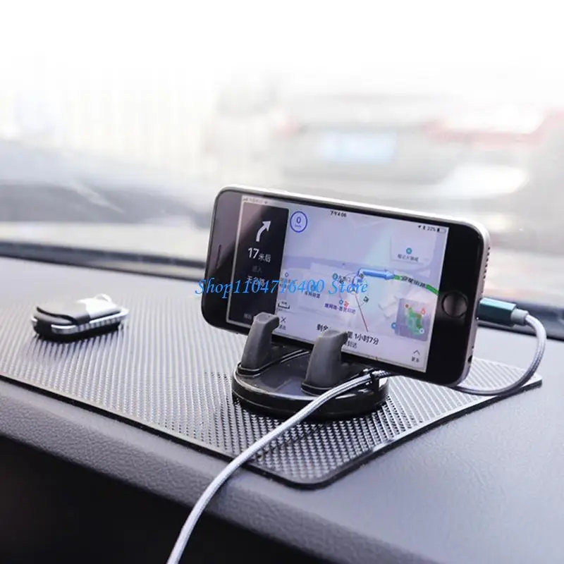 

y1gd Removable Sticky Anti-Slip Pads Mat for Car Dashboard Glass Kitchen Phone Stand