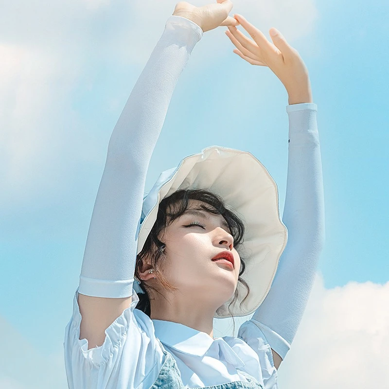 Чехол из ледяного шелка с солнцезащитным кремом, защита от рукавов для верховой езды, летние защитные приспособления для рук для вождения на открытом воздухе