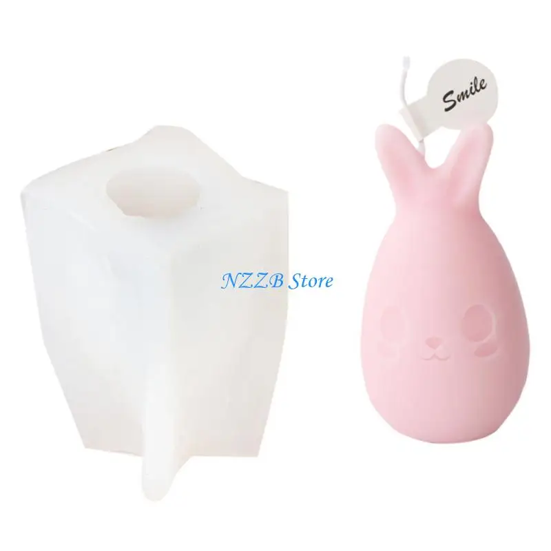 

T21F Flexible Silicone Mold for Easter Rabbit Gift for Candle Collectors
