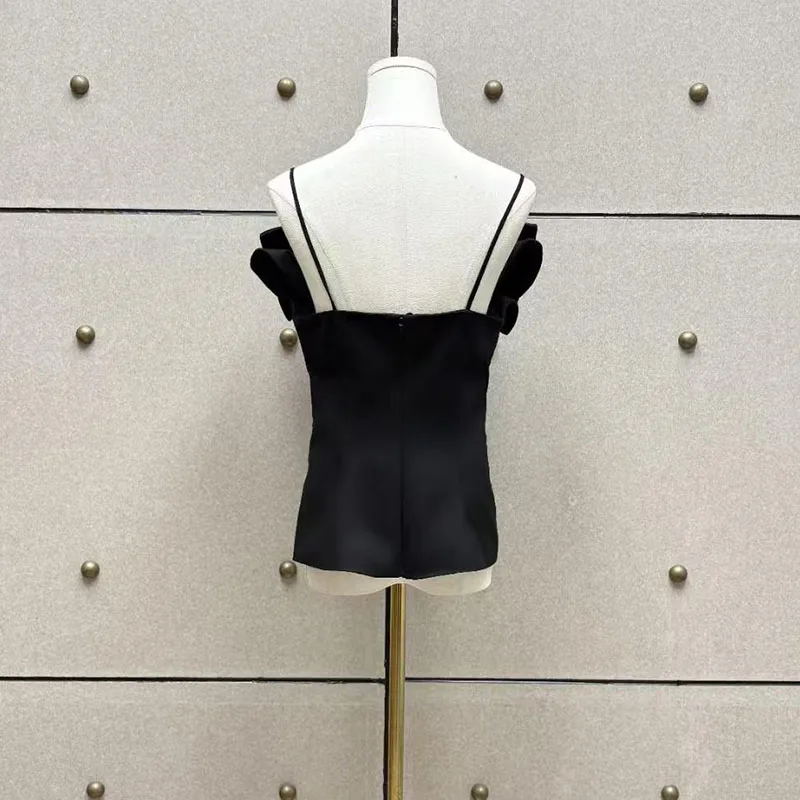 Women's Structured Strapless Top, Waist-Cinching Fitted Strapless Top, High-Quality Black Tank Top, 2026, New Arrival, Corset