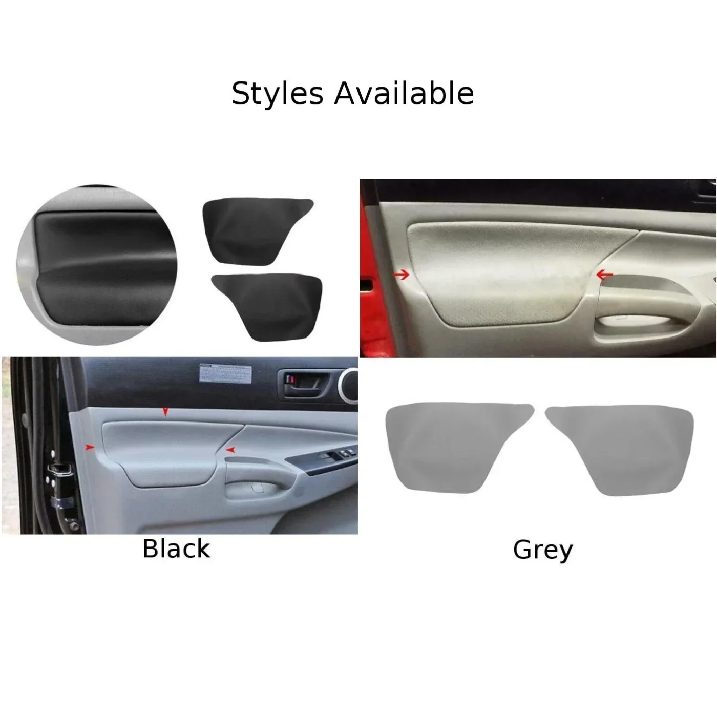 2pcs Car Front Door Panel Armrest Leather Accessories For Toyota For Tacoma 2005 2006 2007 2008 2009 2010 2011 2012 2013 14 2015